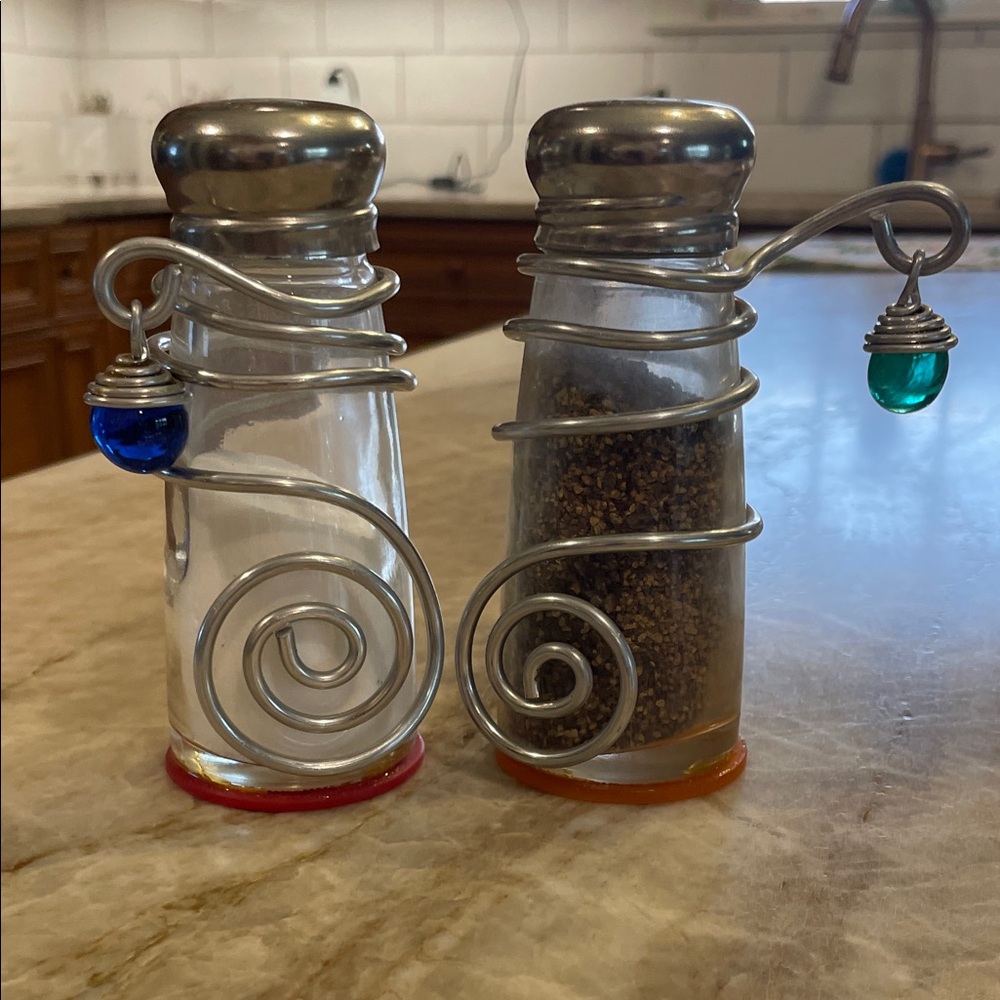 Dary Rees Artisan Jeweled Salt and Pepper set